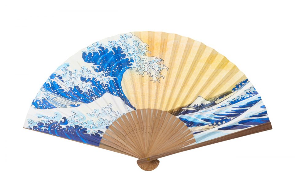 扇子KAKOO 波の花 富士山 ／^o^＼浮世絵神奈川沖浪裏. 『富嶽三十六景』